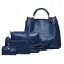 4-piece Blushing Pink Square Shoulder Bags Handbag Wallet 2021 Alligator Print PU Women's Bags