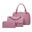 3 stuks Candy Roze Rooster Handtas Koerierstas Portemonnee 2021 PU Toevallig Dames Tassen