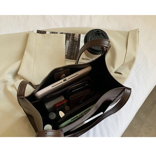 Modest / Simple Square Shoulder Bags Tote Bag Shopping Bag 2021 PU Casual Women's Bags