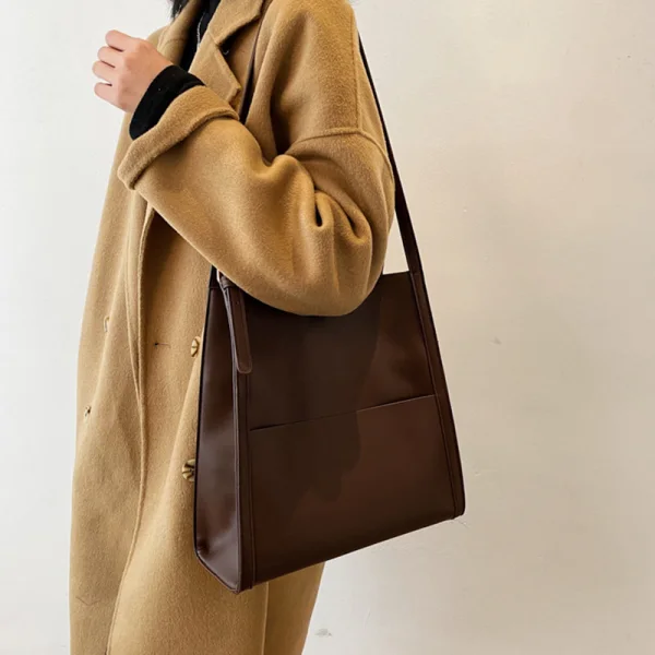 Modest / Simple Square Shoulder Bags Tote Bag Shopping Bag 2021 PU Casual Women's Bags