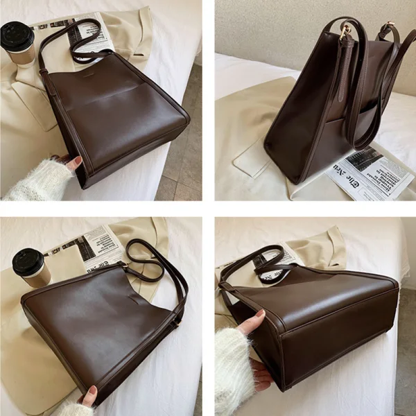 Modest / Simple Square Shoulder Bags Tote Bag Shopping Bag 2021 PU Casual Women's Bags