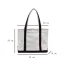 Modest / Simple Black White Square Tote Bag Shopping Bag Shoulder Bags 2021 Canvas Casual Women's Bags