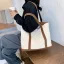 Modest / Simple Black White Square Tote Bag Shopping Bag Shoulder Bags 2021 Canvas Casual Women's Bags