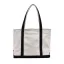 Modest / Simple Black White Square Tote Bag Shopping Bag Shoulder Bags 2021 Canvas Casual Women's Bags