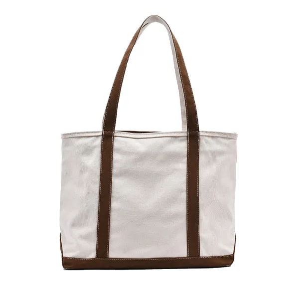Modest / Simple Black White Square Tote Bag Shopping Bag Shoulder Bags 2021 Canvas Casual Women's Bags