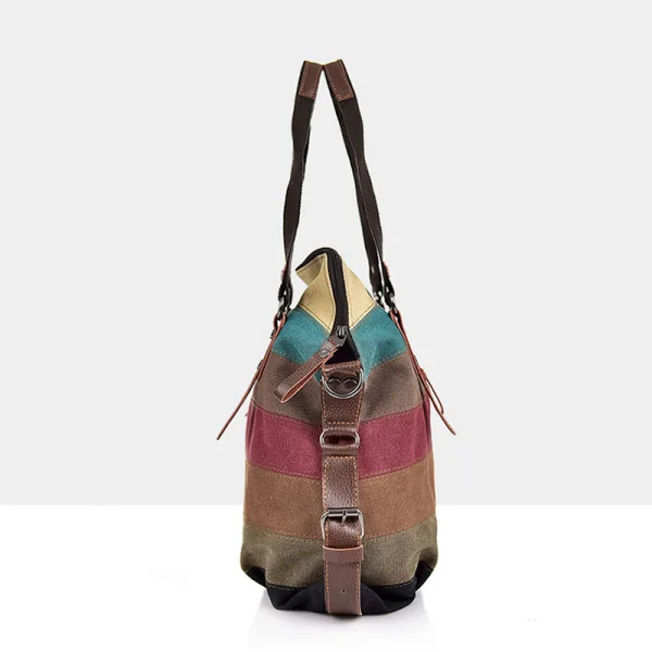 Vintage / Retro Multi-Colors Shoulder Bags Messenger Bag Handbag 2021 Canvas Casual Women's Bags