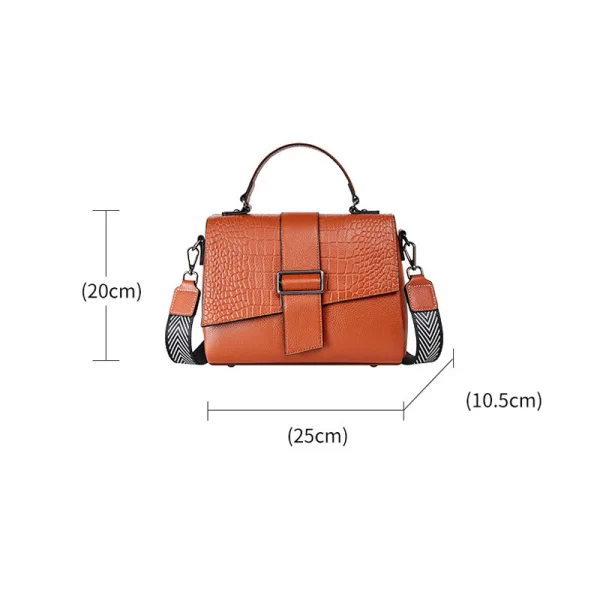 Fashion Tan Square Handbag Shoulder Bags Messenger Bag 2021 Alligator Print Leather Women's Bags