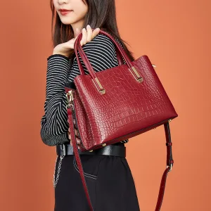 Mode Bordeaux Carrés Sac À Main Sacs À Bandoulière 2021 Motif Alligator Cuir Sacs Pour Femmes