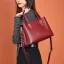 Fashion Burgundy Square Handbag Shoulder Bags 2021 Alligator Print Leather Women's Bags