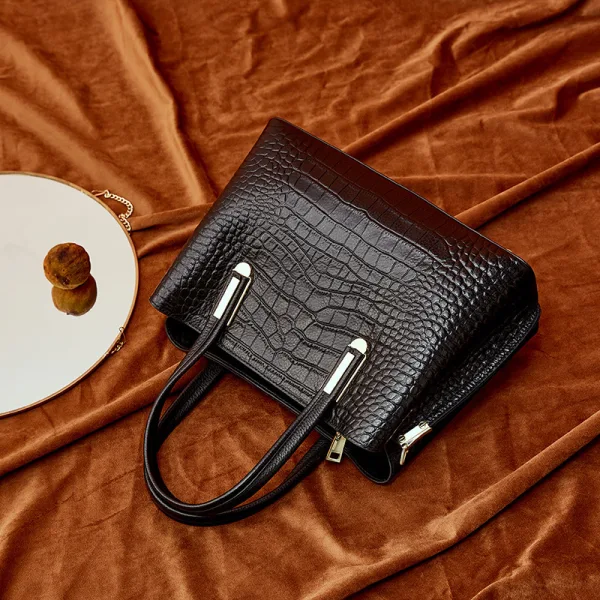 Fashion Burgundy Square Handbag Shoulder Bags 2021 Alligator Print Leather Women's Bags