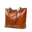 Modest / Simple Brown Square Handbag Shoulder Bags 2021 Leather Casual Women's Bags