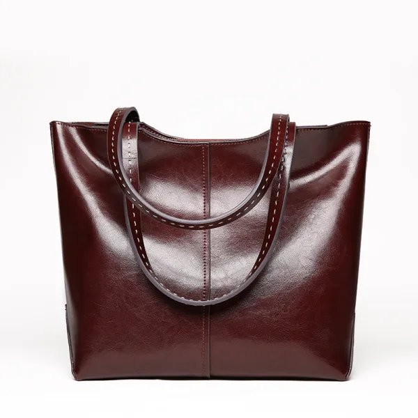 Modest / Simple Brown Square Handbag Shoulder Bags 2021 Leather Casual Women's Bags