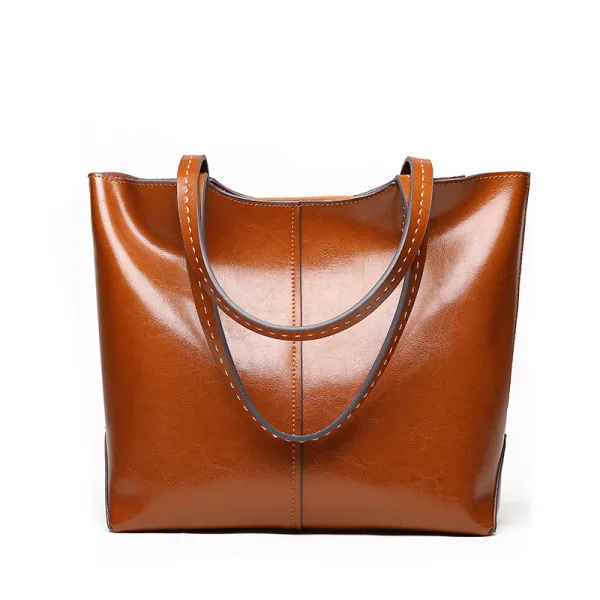 Modest / Simple Brown Square Handbag Shoulder Bags 2021 Leather Casual Women's Bags