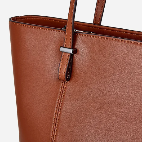 Modest / Simple Tan Tote Bag Handbag Shoulder Bags 2021 Leather Casual Women's Bags
