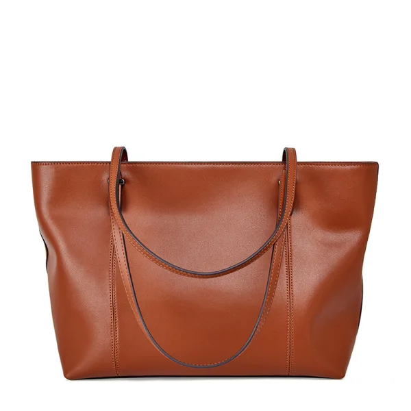 Modest / Simple Tan Tote Bag Handbag Shoulder Bags 2021 Leather Casual Women's Bags