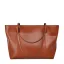 Modest / Simple Tan Tote Bag Handbag Shoulder Bags 2021 Leather Casual Women's Bags