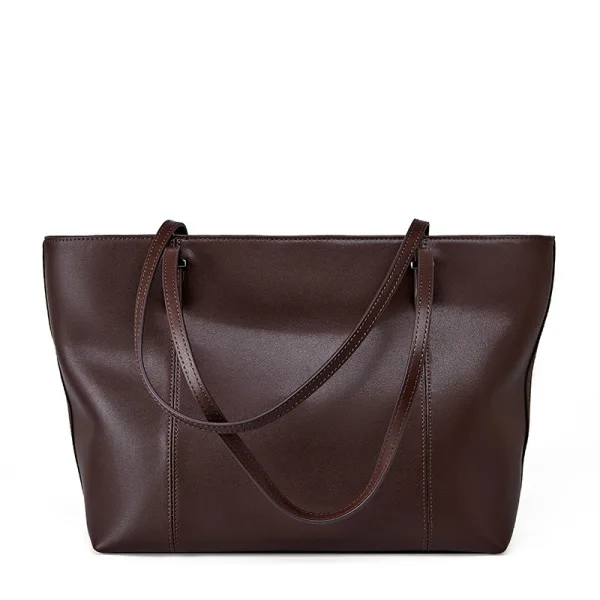 Modest / Simple Tan Tote Bag Handbag Shoulder Bags 2021 Leather Casual Women's Bags