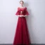 Élégant Blanche Transparentes Robe De Soirée 2019 Princesse Encolure Dégagée Manches de cloche Appliques En Dentelle Longue Volants Dos Nu Robe De Ceremonie