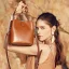 Modest / Simple Tan Square Handbag Messenger Bag Shoulder Bags 2021 Leather Casual Women's Bags