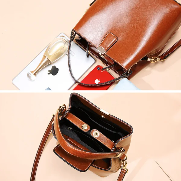 Modest / Simple Tan Square Handbag Messenger Bag Shoulder Bags 2021 Leather Casual Women's Bags