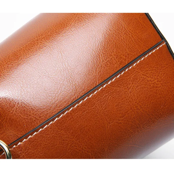 Modest / Simple Tan Square Handbag Messenger Bag Shoulder Bags 2021 Leather Casual Women's Bags