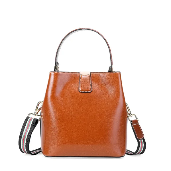 Modest / Simple Tan Square Handbag Messenger Bag Shoulder Bags 2021 Leather Casual Women's Bags