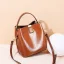 Modest / Simple Tan Square Handbag Messenger Bag Shoulder Bags 2021 Leather Casual Women's Bags
