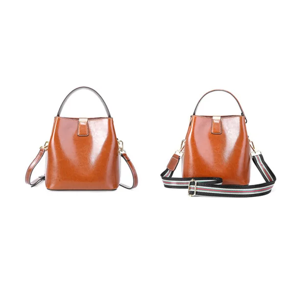 Modest / Simple Tan Square Handbag Messenger Bag Shoulder Bags 2021 Leather Casual Women's Bags