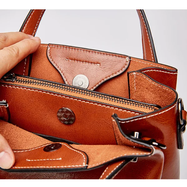 Classic Brown Square Handbag Messenger Bag Shoulder Bags 2021 Leather Casual Women's Bags