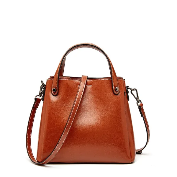 Classic Brown Square Handbag Messenger Bag Shoulder Bags 2021 Leather Casual Women's Bags