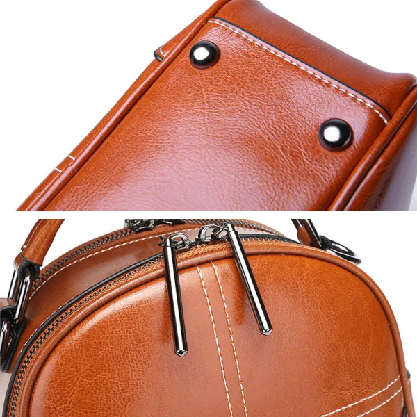 Vintage / Retro Brown Handbag Messenger Bag Shoulder Bags 2021 Leather Women's Bags