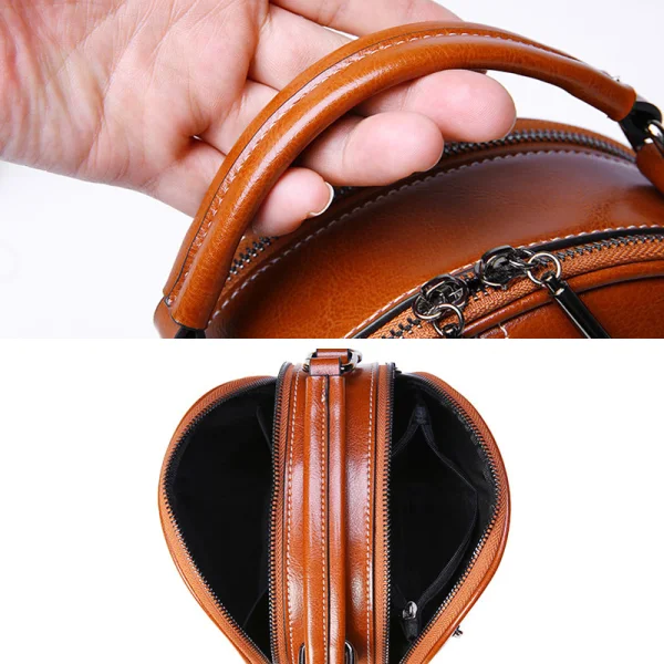 Vintage / Retro Brown Handbag Messenger Bag Shoulder Bags 2021 Leather Women's Bags