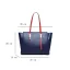 Minimalist Navy Blue Square Tote Bag Shoulder Bags 2021 Leather Casual Women's Bags