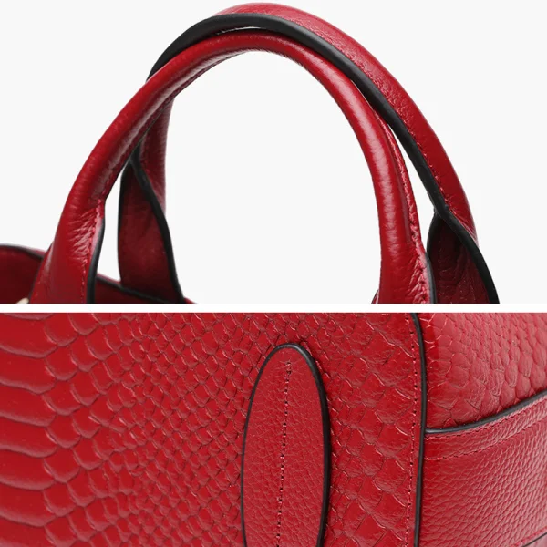 Fashion Burgundy Square Messenger Bag Handbag Shoulder Bags 2021 Alligator Print Leather Women's Bags