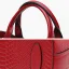 Fashion Burgundy Square Messenger Bag Handbag Shoulder Bags 2021 Alligator Print Leather Women's Bags