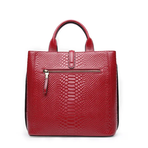 Fashion Burgundy Square Messenger Bag Handbag Shoulder Bags 2021 Alligator Print Leather Women's Bags