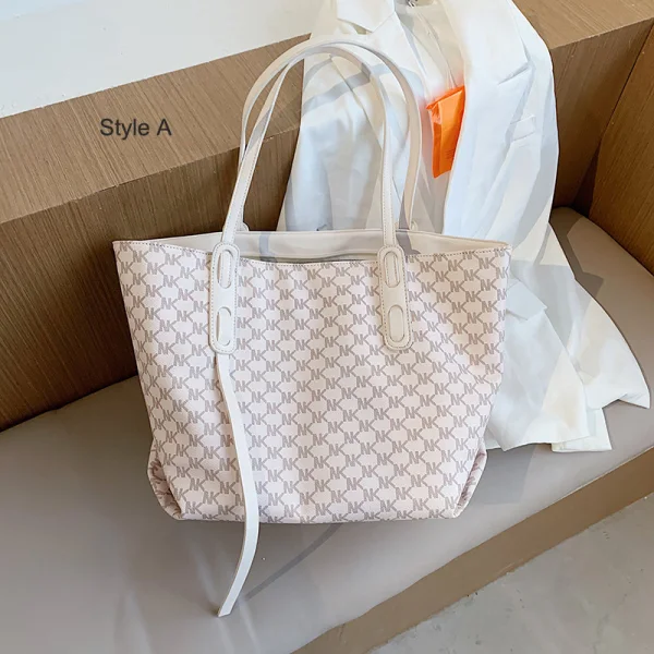 2 pièces Noire Blanche Sac fourre-tout Sacs à bandoulière 2021 PU Désinvolte Sacs Pour Femmes