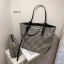 2 pièces Noire Blanche Sac fourre-tout Sacs à bandoulière 2021 PU Désinvolte Sacs Pour Femmes
