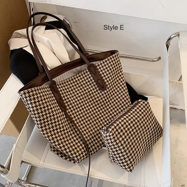 2 pièces Noire Blanche Sac fourre-tout Sacs à bandoulière 2021 PU Désinvolte Sacs Pour Femmes