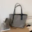 2 pièces Noire Blanche Sac fourre-tout Sacs à bandoulière 2021 PU Désinvolte Sacs Pour Femmes