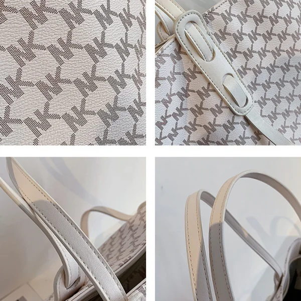 2 pièces Noire Blanche Sac fourre-tout Sacs à bandoulière 2021 PU Désinvolte Sacs Pour Femmes