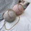 Sparkly Black Sequins Round Clutch Bags Shoulder Bags 2021 Metal PU Women's Bags