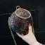 Sparkly Black Sequins Round Clutch Bags Shoulder Bags 2021 Metal PU Women's Bags