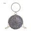 Sparkly Black Sequins Round Clutch Bags Shoulder Bags 2021 Metal PU Women's Bags