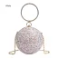 Sparkly Black Sequins Round Clutch Bags Shoulder Bags 2021 Metal PU Women's Bags