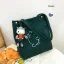 Lovely Canvas Tote Bag Shopping Bag Shoulder Bags 2021 Cartoon Embroidered Casual Women's Bags