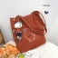 Lovely Canvas Tote Bag Shopping Bag Shoulder Bags 2021 Cartoon Embroidered Casual Women's Bags