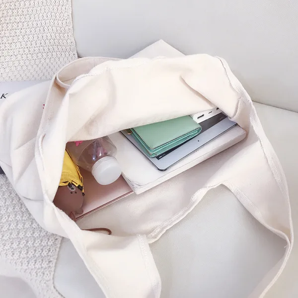 Simple Sac fourre-tout Sac de courses Sacs à bandoulière 2021 Toile Désinvolte Sacs Pour Femmes