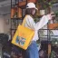 Chic / Belle Carrés Sac à main Sac de messager Sacs à bandoulière 2021 Dessin animé Impression Toile Désinvolte Sacs Pour Femmes