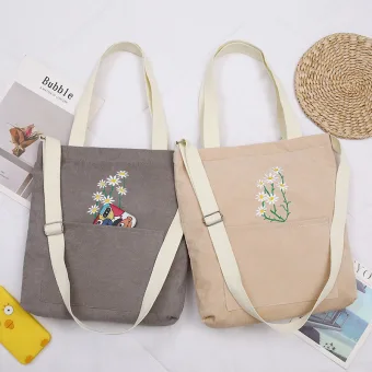 Lovely Square Shoulder Bags Shopping Bag Messenger Bag 2021 Canvas Casual Women S Bags